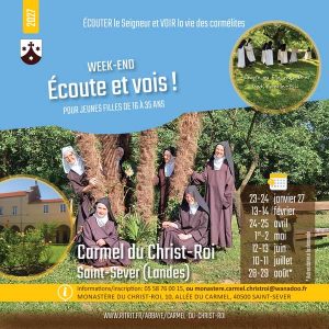 retraite "Ecoute et vois" au carmel de Saint-Sever en 2027